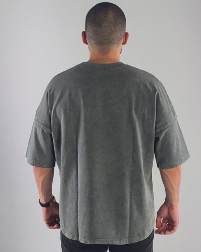 EVOLVE® GREY ACID WASH OVERSIZED TEE